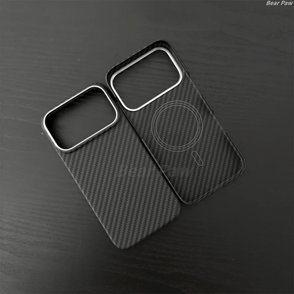 Real Aramid Carbon Fiber Phone Cover for iPhone 17 17 Pro 17 Pro Max for Magsafe Ultra-thin Carbon Fiber Cases for iPhone Air