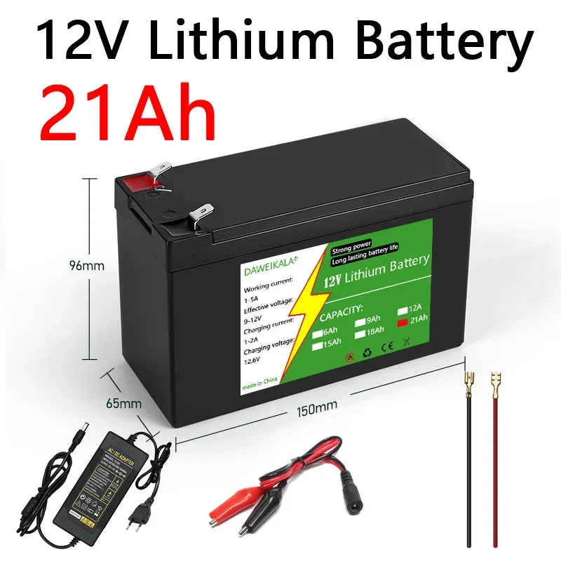 12V Lithium Battery 3S7P Rechargeable Battery 20Ah 21Ah for Solar Energy Electric Vehicle LED power Outdoor supply Battery