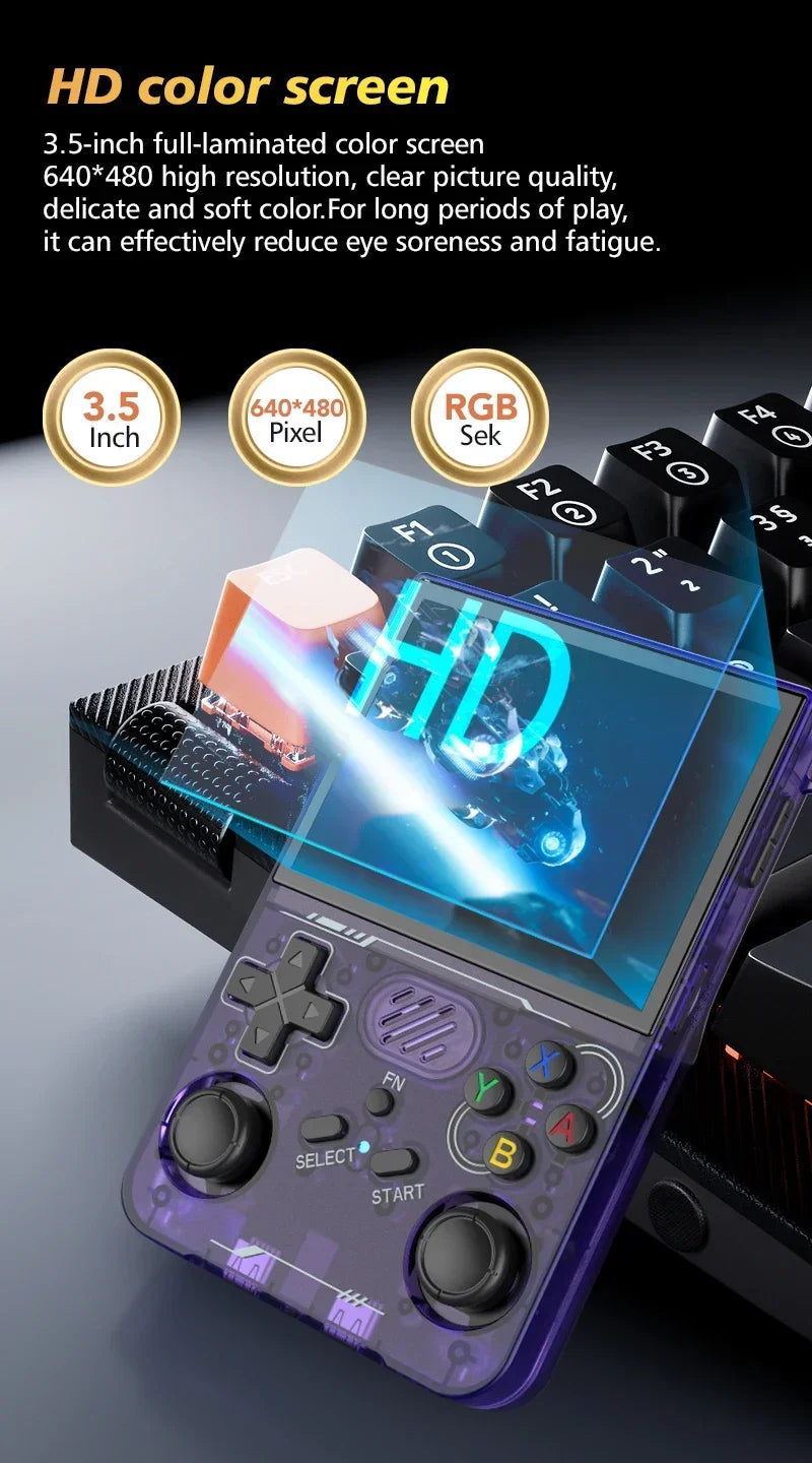 BOYHOM R36XX Retro Handheld Console Open-Source Linux System bult-in wifi Game Consoles 3.5inch IPS Screen Portable Video Player