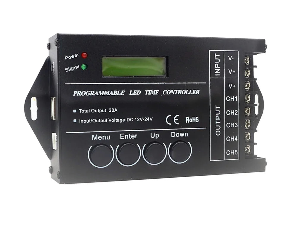 Touch Screen WiFi Time Programmable RGBW LED Controller TC421 TC420 TC421SJ TC420SJ NL502 12V 24V 5CH 20A LED Strip Dimmer