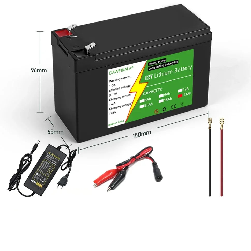 12V Lithium Battery 3S7P Rechargeable Battery 20Ah 21Ah for Solar Energy Electric Vehicle LED power Outdoor supply Battery
