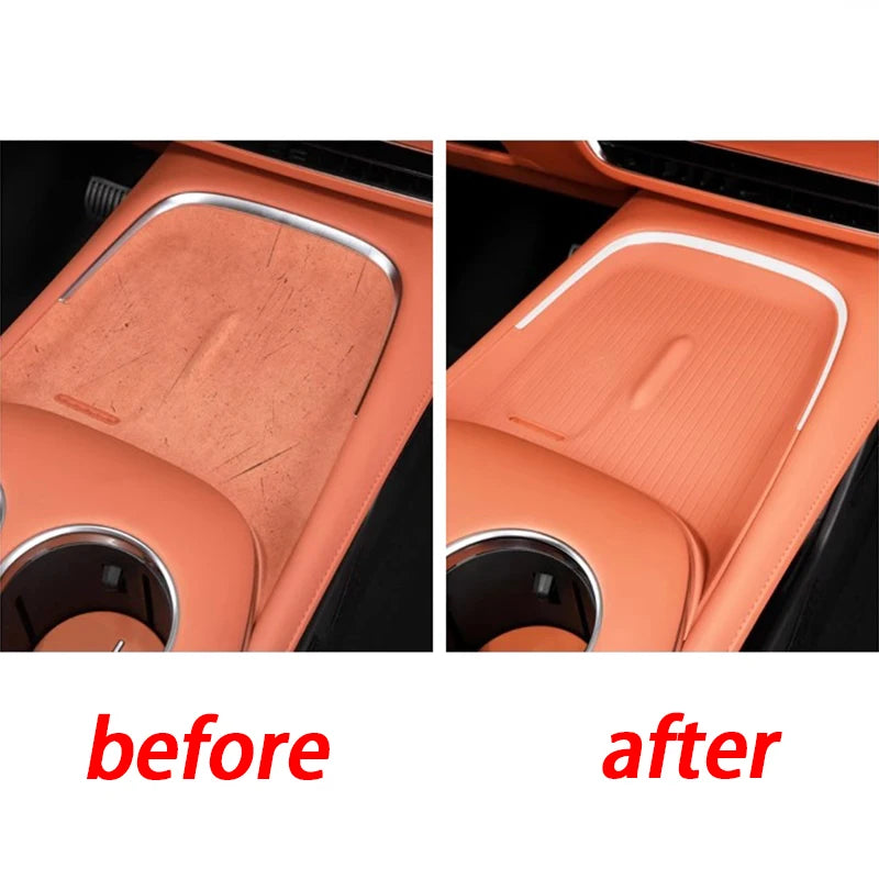 Car Center Control Wireless Charging Silicone Panel Silicone Anti-slip Mat for Deepal S07 S7 Interior Accessories 2023 2024