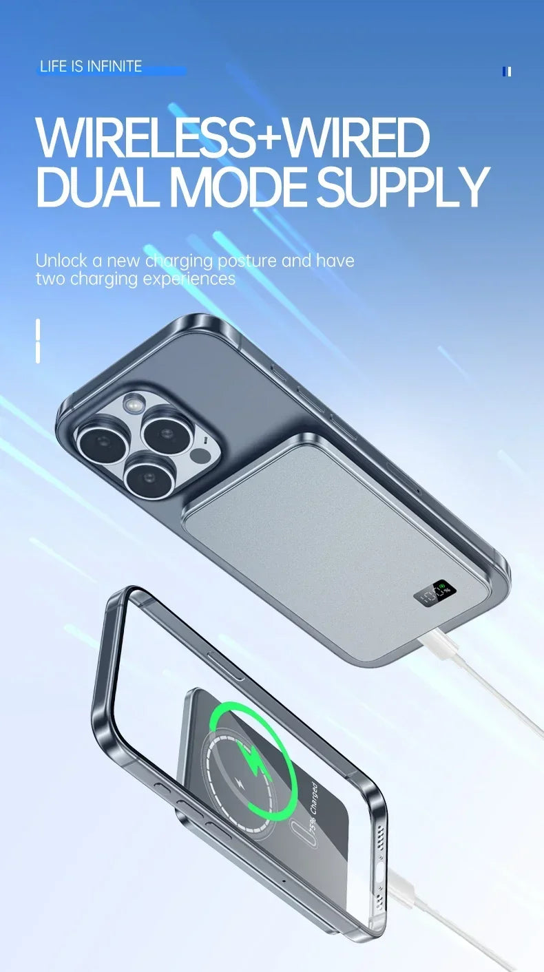 VIVO 500000mAh 3C Certification Thin Power Bank Ultra For MagSafe 22.5W Magnetic Wireless Fast Charging Portable Battery Display