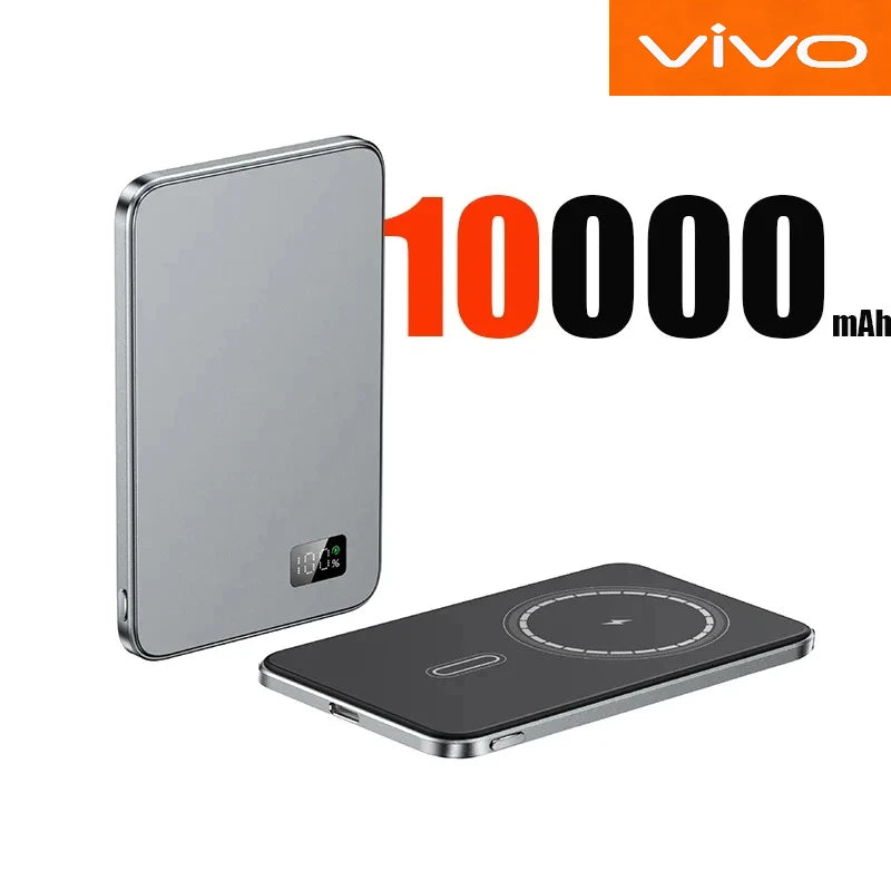 VIVO Magnetic Thin Wireless Power Bank Fast Charge 10000mAh Portable External Backup Battery Watch For Magsafe For iPhone Xiaomi