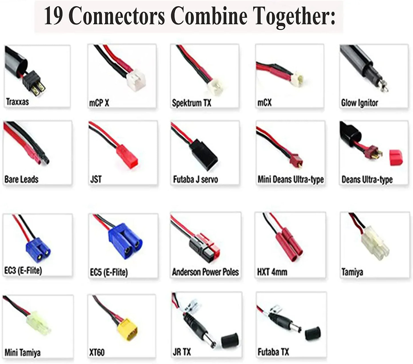 Multifunction Balance Charging 19IN1/8IN1 19 in 1/8 in 1 Cable Adapter XT60 EC3 EC5 HXT TAMIYAS for IMAX B6 B6AC Charger