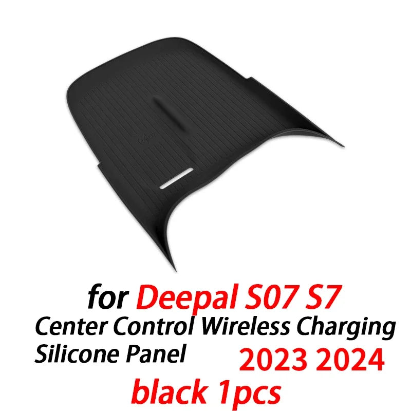 Car Center Control Wireless Charging Silicone Panel Silicone Anti-slip Mat for Deepal S07 S7 Interior Accessories 2023 2024