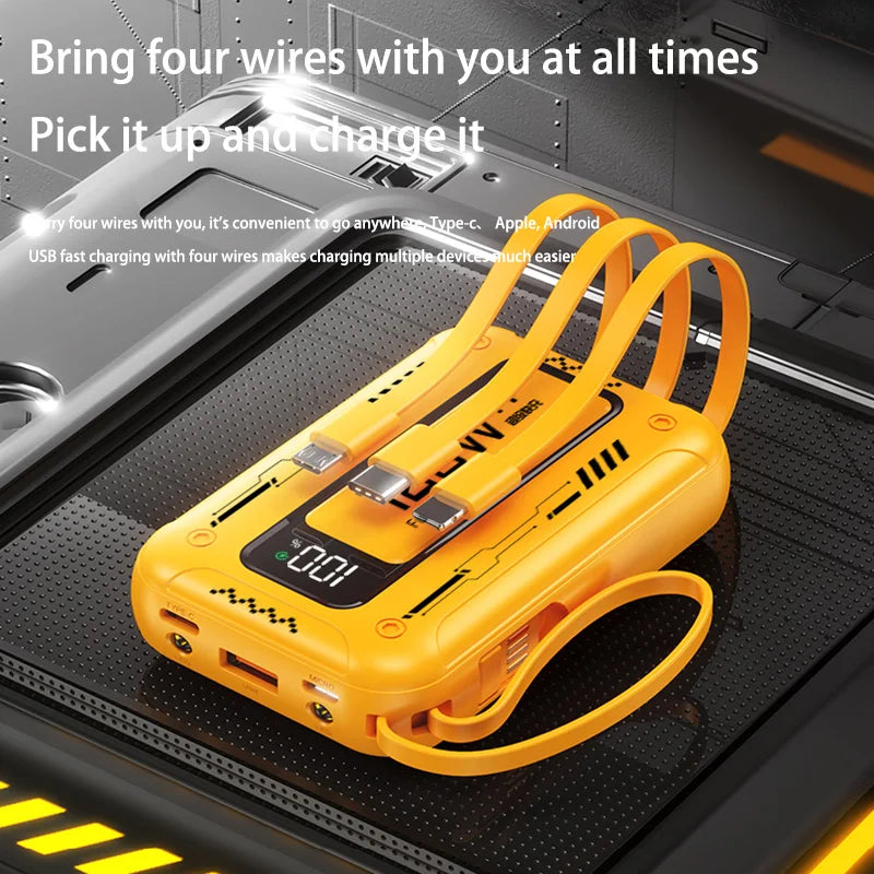 50000mAh Mech Wind Bidirectional Super Fast Charging Mini Convenient Comes With Cable Power Bank PD22.5W Mobile Power Bank