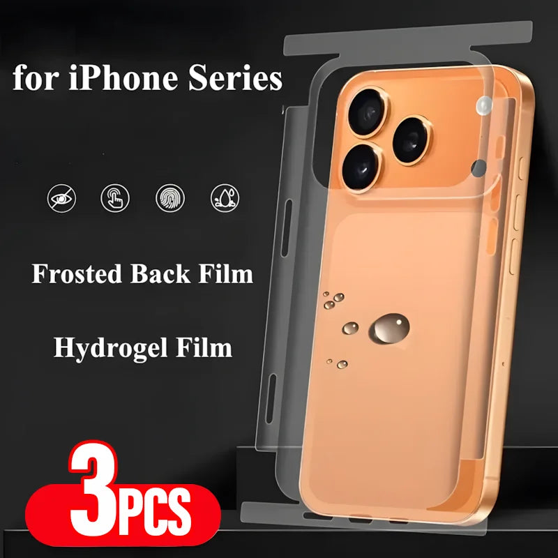 Full Coverage Back Hydrogel Film For iPhone 17 Pro Max Scratch-Resistant Back Cover Protective Film Ultra-Thin HD Soft Back Film
