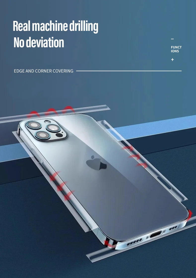 Full Coverage Back Hydrogel Film For iPhone 17 Pro Max Scratch-Resistant Back Cover Protective Film Ultra-Thin HD Soft Back Film