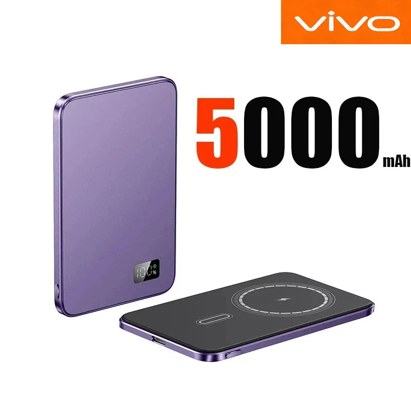 VIVO Magnetic Thin Wireless Power Bank Fast Charge 10000mAh Portable External Backup Battery Watch For Magsafe For iPhone Xiaomi