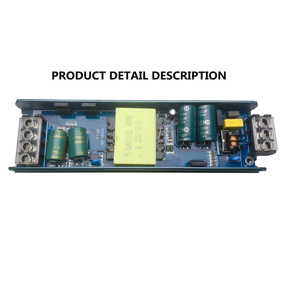 LED Power Supply AC110V 220V To DC12V 24V 100W 150W 200W 300W 400W 600W Mini Size Ultra Thin Mute Dustproof Lighting Transformer