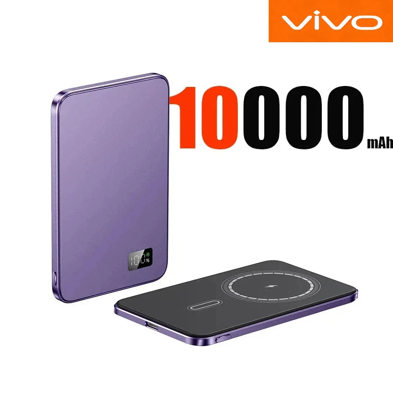 VIVO Magnetic Thin Wireless Power Bank Fast Charge 10000mAh Portable External Backup Battery Watch For Magsafe For iPhone Xiaomi