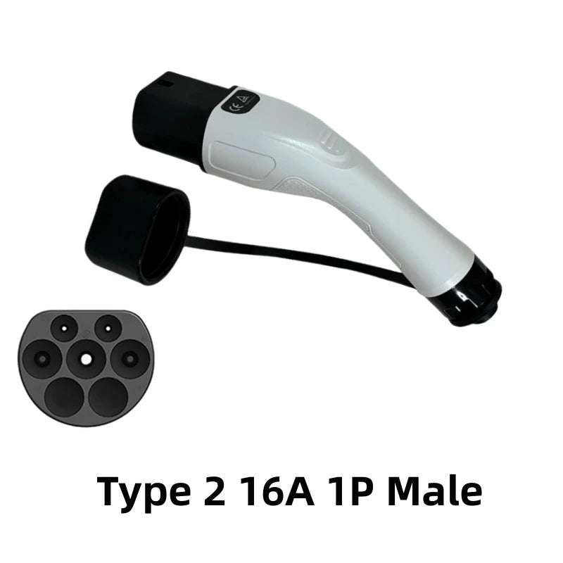 Type 2 IEC 62196-2 EV Charging Plug, 16A 32A Replacement Connector, EU Standard Electric Vehicle Charging Station Male Plug
