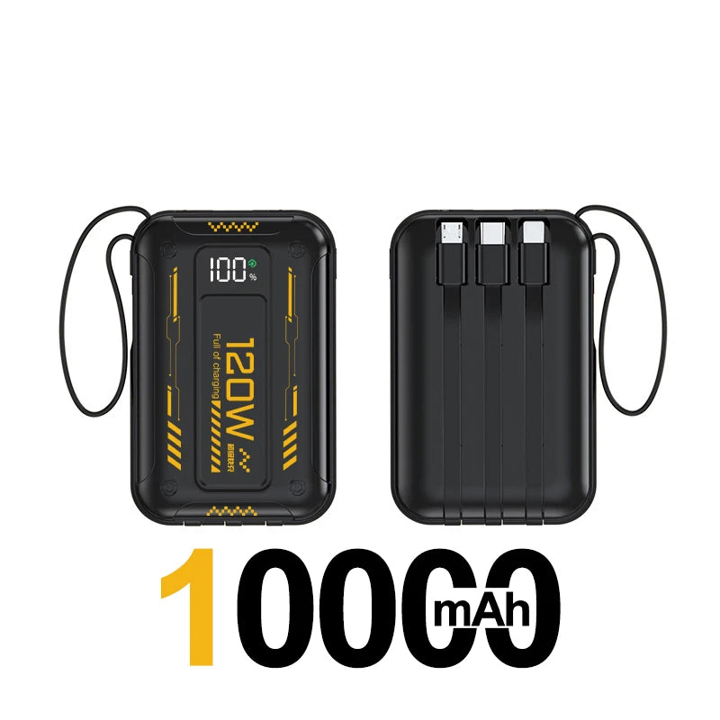 50000mAh Mech Wind Bidirectional Super Fast Charging Mini Convenient Comes With Cable Power Bank PD22.5W Mobile Power Bank