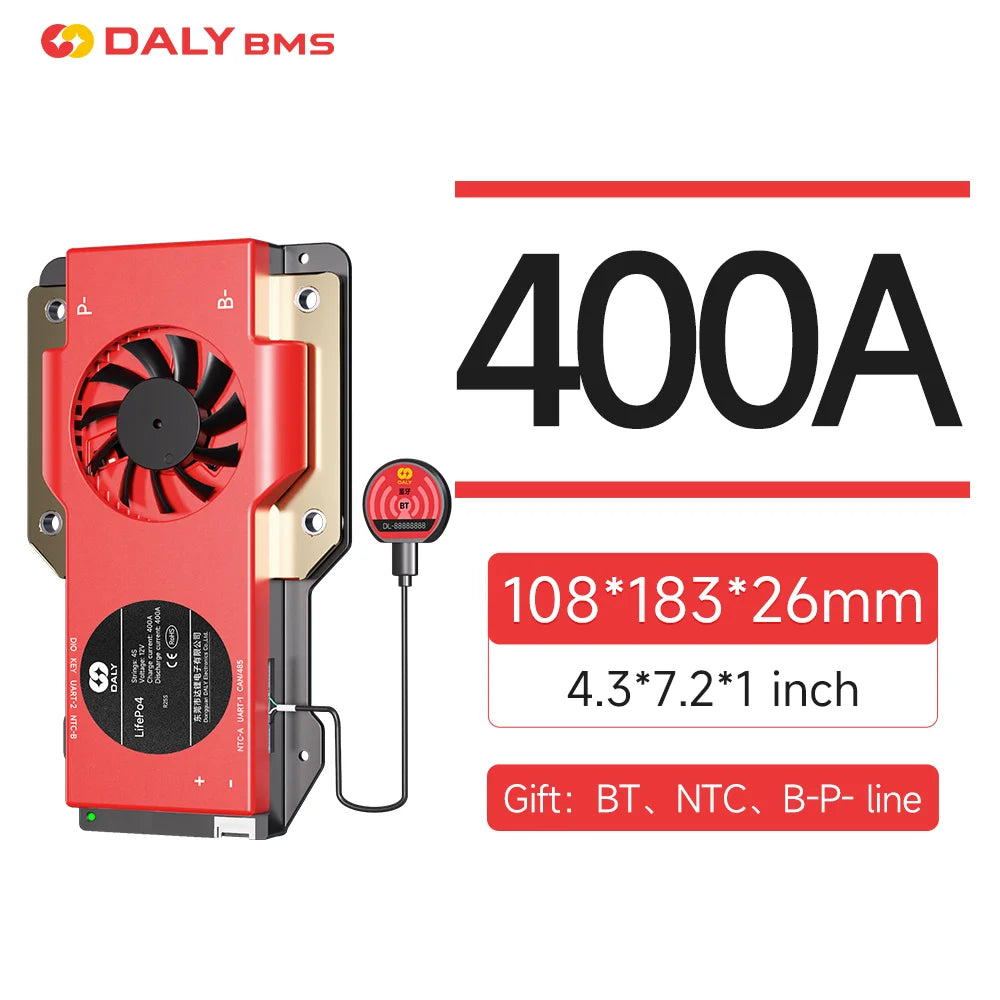 Daly Smart BMS 4S Lifepo4 12V 100A 3S 8S 24V 40A 60A 150A 16S 48V 200A 250A BMS with CANBUS RS485 Li-ion 3.7V 3.2V Battery BMS