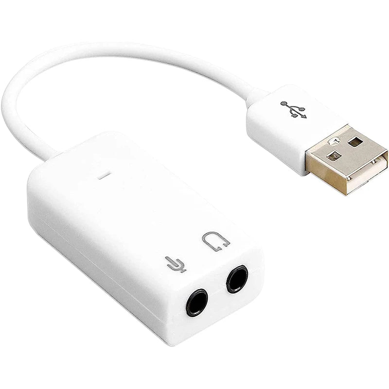 For Windows Mac Linux Pc Laptop Sound Card With 3.5mm Headphone And Microphone Jack Usb Audio Adapter External Sound Card
