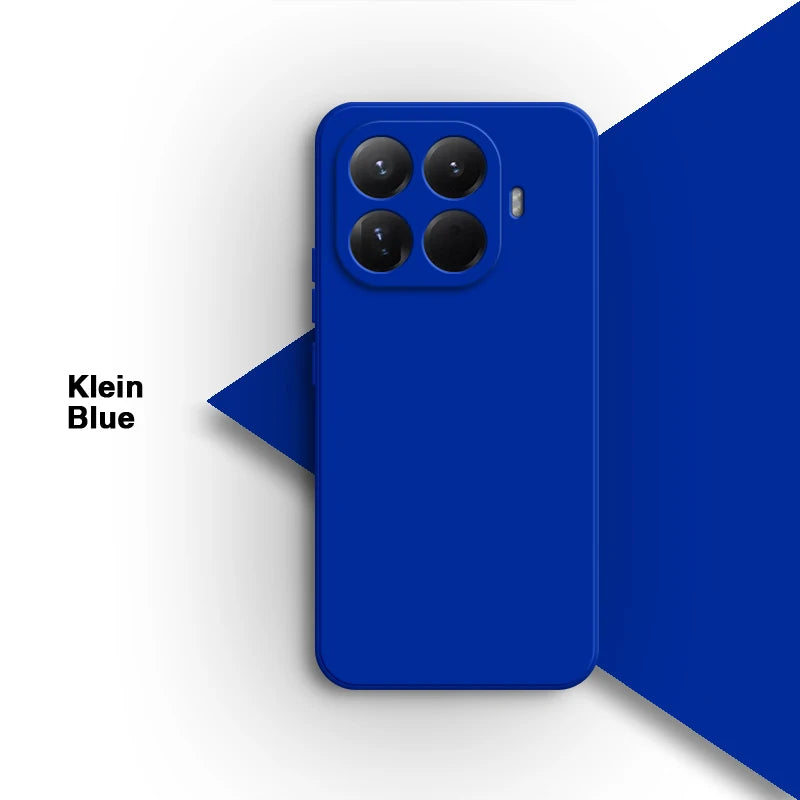 Original for Xiaomi 15T/15T Pro 5G Phone Case Liquid Silicone Internal Flocking Soft Shockproof Back Cover Classic Square Design